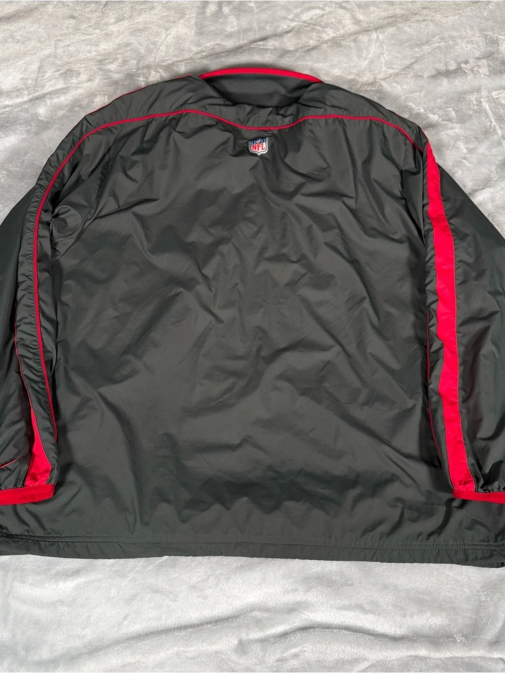 Nike Houston Texans On Field Windbreaker Jacket Mens L 1/4 Zip Gray